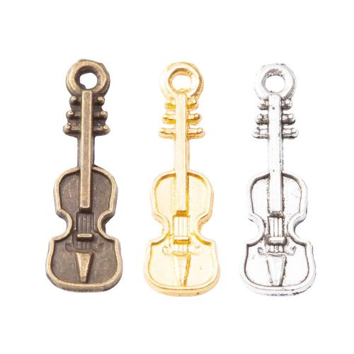 Musical Instrument Shaped Zinc Alloy Pendants Guitar plated DIY nickel lead & cadmium free Approx Sold By Bag