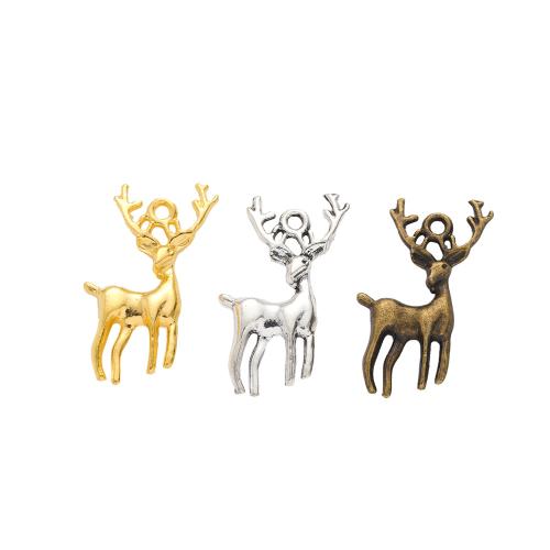 Tibetan Style Animal Pendants, Deer, plated, DIY, more colors for choice, nickel, lead & cadmium free, 29x14mm, Approx 100PCs/Bag, Sold By Bag