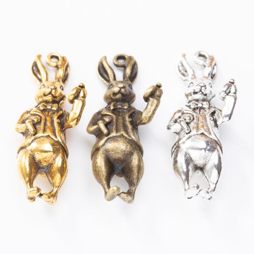 Zinc Alloy Animal Pendants Rabbit plated DIY nickel lead & cadmium free Approx Sold By Bag