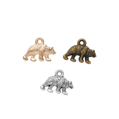 Colgantes Animales de Aleación de Zinc, Oso polar, chapado, Bricolaje, más colores para la opción, libre de níquel, plomo & cadmio, 11x15x2mm, aproximado 100PCs/Bolsa, Vendido por Bolsa