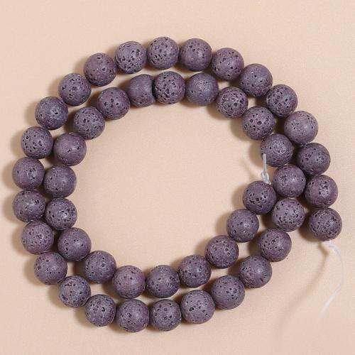 Natural Lava Beads Round DIY 8mm Sold By Strand