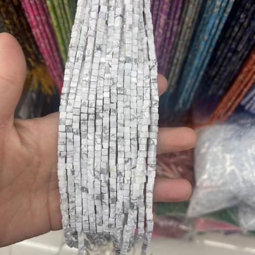 Gemstone Jewelry Beads, Natural Stone, Square, DIY & different materials for choice, more colors for choice, 4x4mm, Sold By Strand