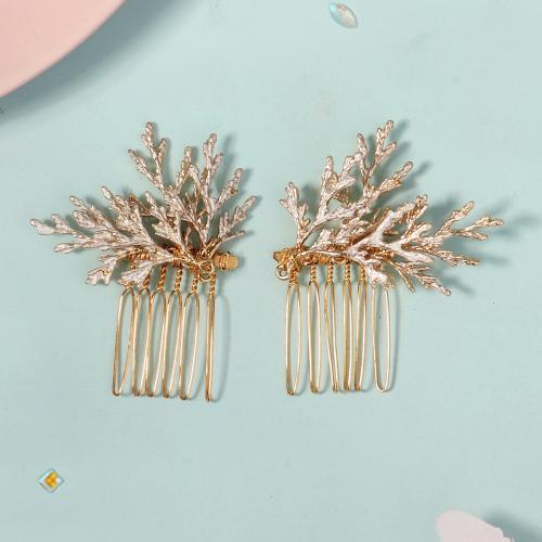 Decorative Hair Combs Zinc Alloy plated for bridal & with rhinestone nickel lead & cadmium free Sold By PC