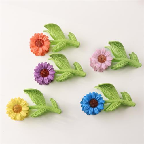 Hair Claw Clips, Plastic, Flower, fashion jewelry, more colors for choice, Sold By PC