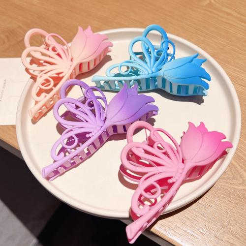 Hair Claw Clips, Plastic, Flower, fashion jewelry, more colors for choice, 110mm, Sold By PC