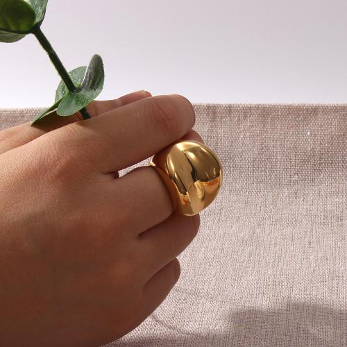 Vinger Ring in edelstaal, 304 roestvrij staal, gold plated, mode sieraden & verschillende grootte voor keus, gouden, Verkocht door PC