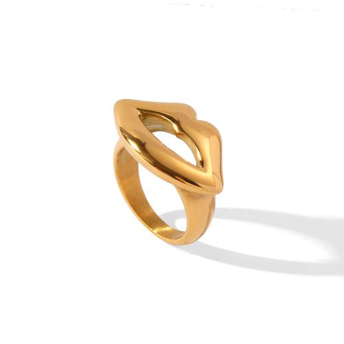 Stainless Steel Finger Ring 304 Stainless Steel gold color plated fashion jewelry golden Sold By PC