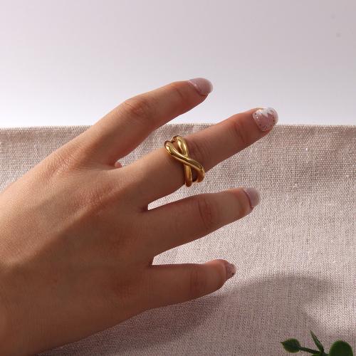 Stainless Steel Finger Ring 304 Stainless Steel gold color plated fashion jewelry golden Sold By PC