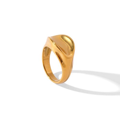 Stainless Steel Finger Ring 304 Stainless Steel gold color plated fashion jewelry golden Sold By PC