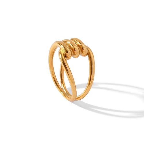 Stainless Steel Finger Ring 304 Stainless Steel gold color plated fashion jewelry golden Sold By PC