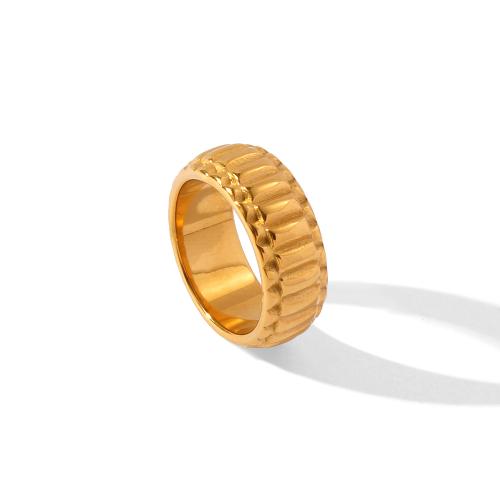 Stainless Steel Finger Ring 304 Stainless Steel gold color plated fashion jewelry golden Sold By PC