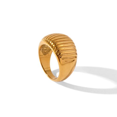 Stainless Steel Finger Ring 304 Stainless Steel gold color plated fashion jewelry golden Sold By PC