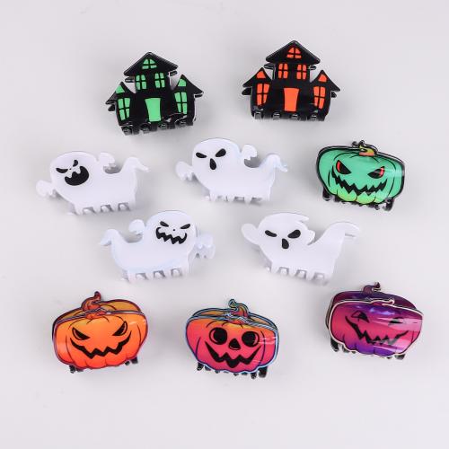 Hair Claw Clips, PVC Plastic, handmade, Halloween Design & different styles for choice & for woman, Sold By PC