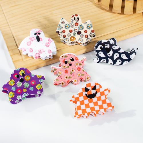 Hair Claw Clips PVC Plastic handmade Halloween Design & for woman Sold By PC