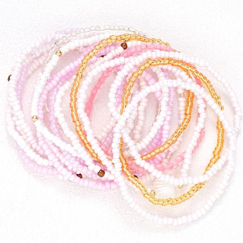 Seedbead Bracelet Set with Elastic Thread handmade 17 pieces & fashion jewelry & for woman Sold By Set