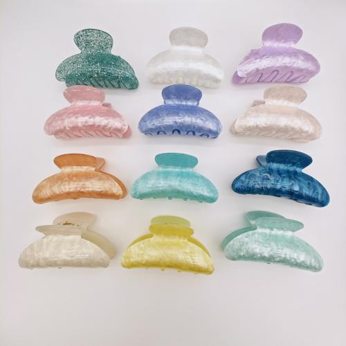 Hair Claw Clips, Acrylic, handmade, for woman, more colors for choice, 80x37mm, Sold By PC