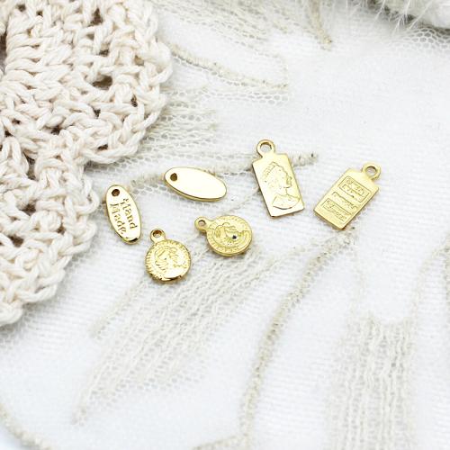 Brass Jewelry Pendants plated DIY golden Sold By PC