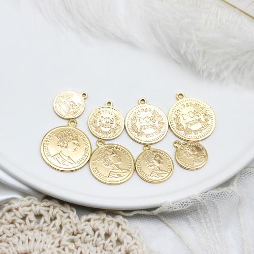 Brass Jewelry Pendants, plated, DIY & different size for choice & different styles for choice, golden, Sold By PC