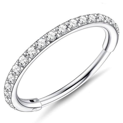 Gioielleria da Piercing naso in acciaio inox, 304 acciaio inox, placcato, unisex & formato differente per scelta & Micro spianare cubic zirconia, nessuno, Venduto da PC