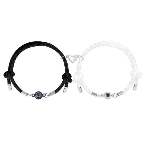 Zinklegierung Miniatur Projection Armband, mit Milan Cord, 2 Stück & unisex, keine, Länge:ca. 16 cm, verkauft von setzen