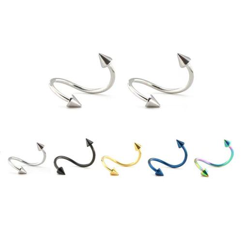 Stainless Steel Lip Ring, 304 Stainless Steel, plated, multifunctional & Unisex, more colors for choice, Sold By PC