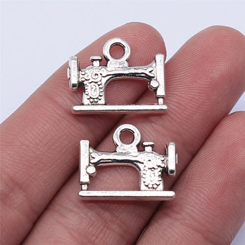 Zinc Alloy Pendants Sewing Machine plated DIY Sold By PC