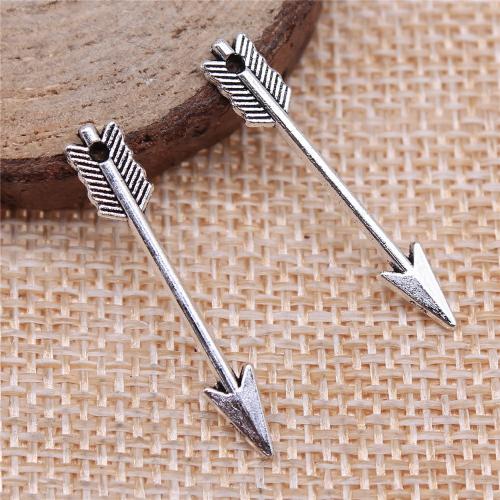 Tibetan Style Pendants, Arrow, plated, DIY, more colors for choice, 30mm, Sold By PC