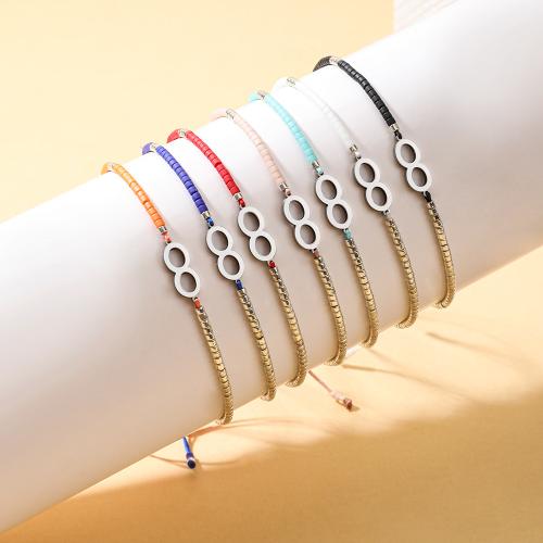 Seedbead Bracelet, with Knot Cord, Adjustable & for woman, more colors for choice, Length:14-28 cm, Sold By PC