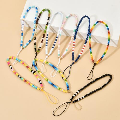 Mobile Phone Lanyard, Acrylic, with Knot Cord, Unisex & different styles for choice, more colors for choice, Length:10 cm, Sold By PC