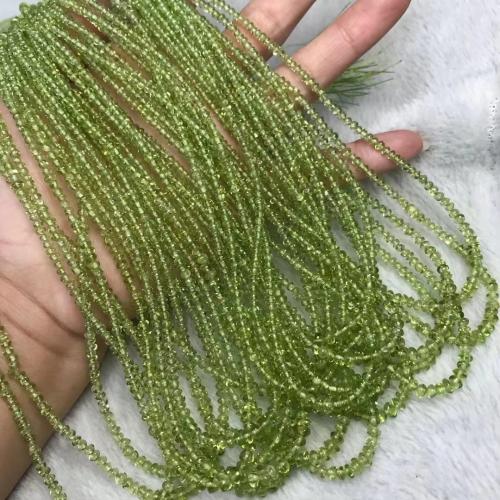 Gemstone Jewelry Beads, Peridot Stone, polished, DIY & different size for choice, light green, Sold Per Approx 35 cm Strand