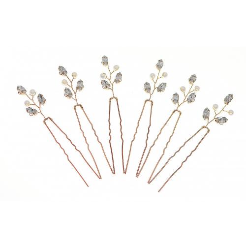 Hair Stick, Tibetan Style, for bridal & for woman & with rhinestone, more colors for choice, 100x20mm, Sold By Bag