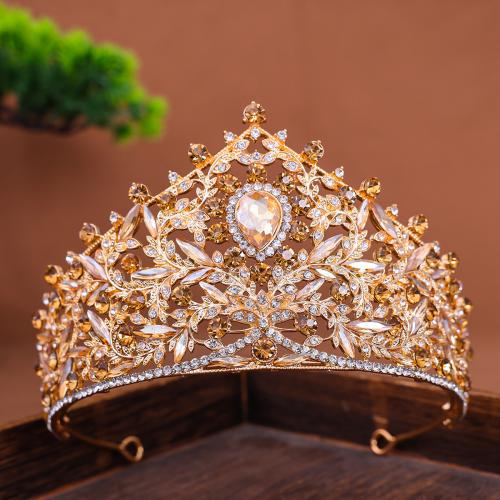 Tiaras, aleación de zinc, para novia & para mujer & con diamantes de imitación, más colores para la opción, 170x90mm, Vendido por UD