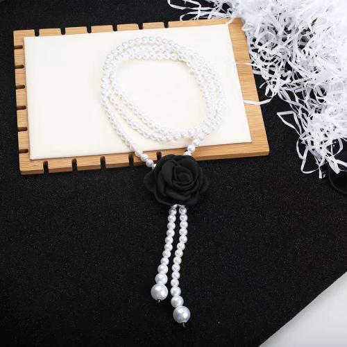 Body Chain Jewelry, Plastic Pearl, for woman, more colors for choice, Length:Approx 130 cm, Sold By PC