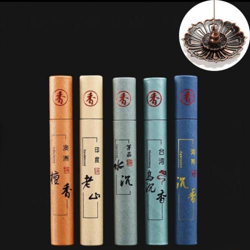 Natural Perfume Incense Stick, half handmade, 5 pieces & purify the air, Length:Approx 10.5 cm, Sold By Box