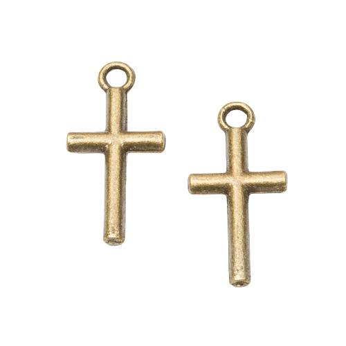 Zink Alloy Cross Hängen, DIY, fler färger för val, 19x9x1.50mm, Säljs av PC