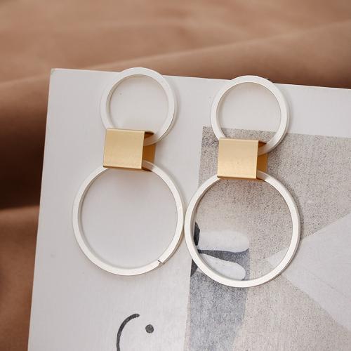 Lo zinco in lega Stud Earring, lega in zinco, gioielli di moda & per la donna, 65mm, Venduto da coppia