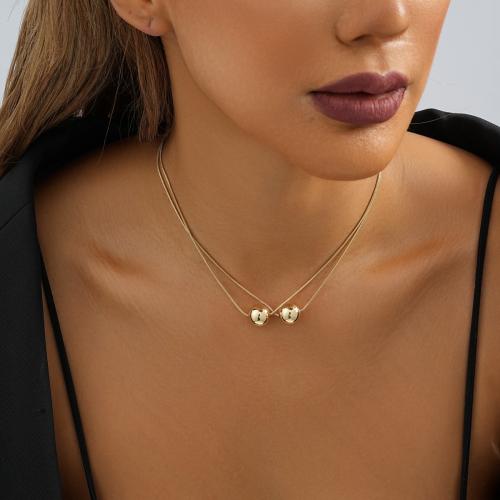 Tibetan Style Jewelry Necklace, with 7cm extender chain, gold color plated, fashion jewelry, golden, nickel, lead & cadmium free, Length:36 cm, Sold By PC