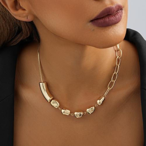 Tibetan Style Jewelry Necklace, with 7cm extender chain, gold color plated, fashion jewelry, golden, nickel, lead & cadmium free, Length:36 cm, Sold By PC