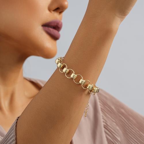 Tibetan Style Bracelet, with 5cm extender chain, gold color plated, fashion jewelry, golden, nickel, lead & cadmium free, Length:16 cm, Sold By PC