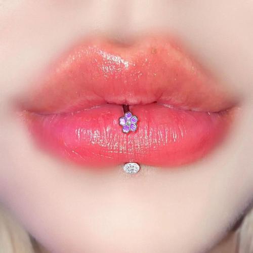 Stainless Steel Lip Ring, 304 Stainless Steel, plated, Unisex & different styles for choice & micro pave cubic zirconia & enamel, more colors for choice, Sold By PC