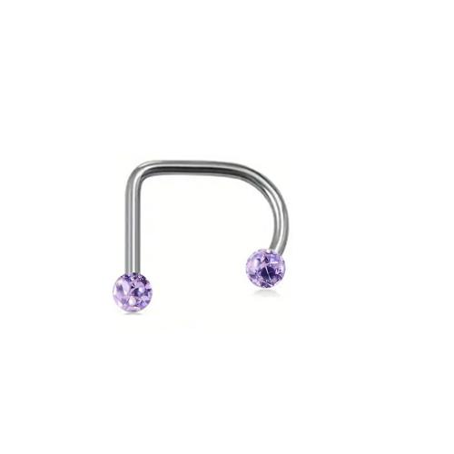 Stainless Steel Lip Ring, 304 Stainless Steel, Unisex & with rhinestone, more colors for choice, Sold By PC