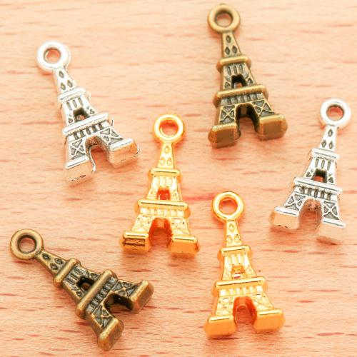 Pendentifs en alliage de zinc, tour, Placage, DIY, plus de couleurs à choisir, 16x8mm, 100PC/sac, Vendu par sac