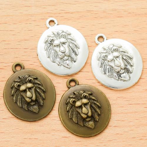 Tibetan Style Pendants, Round, plated, DIY, more colors for choice, 24x20mm, 100PC/Bag, Sold By Bag