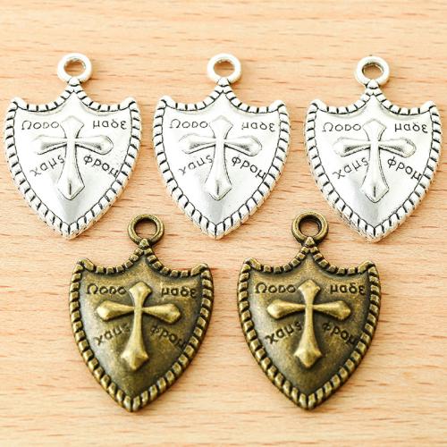 Tibetan Style Pendants, Shield, plated, DIY, more colors for choice, 31x20mm, 100PC/Bag, Sold By Bag