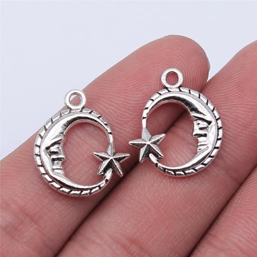 Zinc Alloy Pendants Moon and Star plated DIY Sold By PC