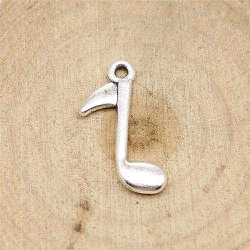 Zink Alloy Halsband, Music Note, plated, DIY, fler färger för val, 23x13mm, Säljs av PC