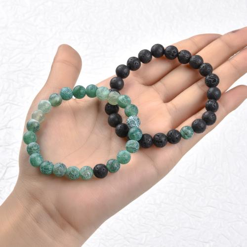 Pulseras de piedras preciosas, diferentes materiales para la opción & unisexo & diverso tamaño para la opción & Modificado para requisitos particulares & diferentes estilos para la opción, más colores para la opción, 8mm, longitud:19 cm, Vendido por UD