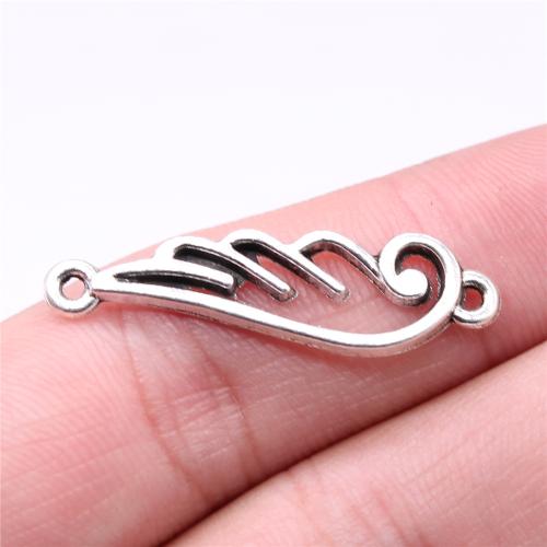 Tibetan Style Connector, Wing Shape, antique silver color plated, DIY & 1/1 loop, Sold By PC