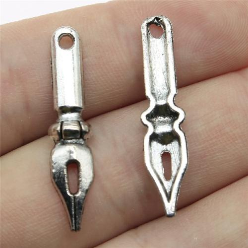 Zinc Alloy Pendants Fountain Pen plated DIY Sold By PC