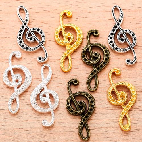 Tibetan Style Pendants, Music Note, plated, DIY, more colors for choice, 32x15mm, 100PC/Bag, Sold By Bag